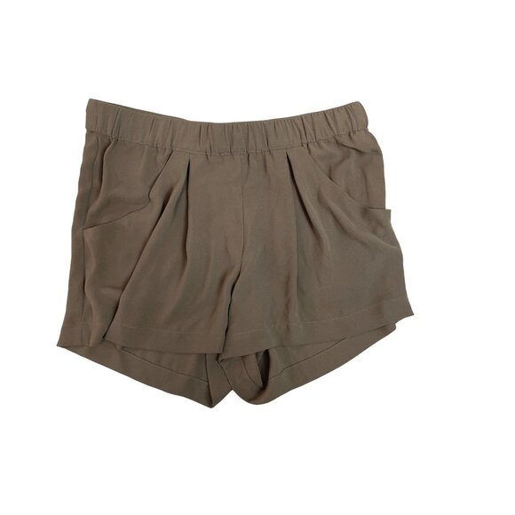 BCBGMAXAZRIA Womens Pleated Khaki Shorts Size XS - Picture 1 of 6